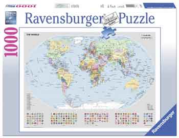 Landkaart Legpuzzel Wereldkaart Ravensburger