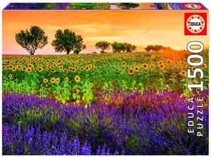 Legpuzzel Zonnebloemen en Lavendel